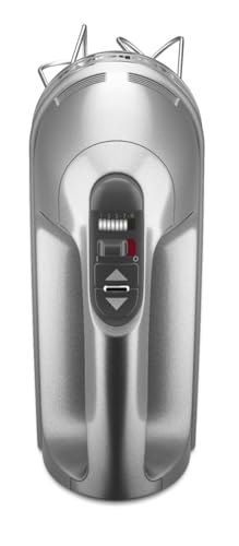 KitchenAid 9 Speed Hand Mixer - Contour Silver with Accessories