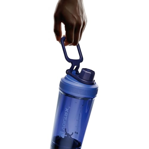 VOLTRX Gallium Electric Protein Shaker Bottle 27oz Midnight Blue Rechargeable