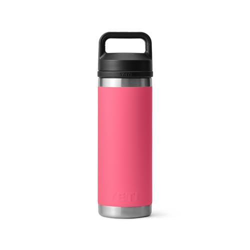 YETI Rambler 18 oz Insulated Stainless Steel Bottle Tropical Pink with Leakproof Chug Cap