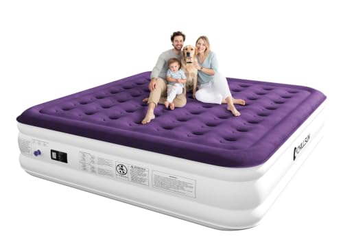 Purple King Air Mattress with Built-in Pump - 18 Inch Raised Comfort Bed