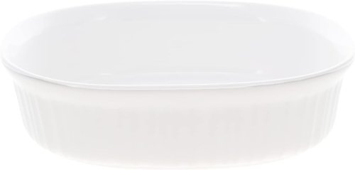 CorningWare Oval French White Casserole Dish - 2.5qt with Fluted Glass Lid | Durable & Elegant Design