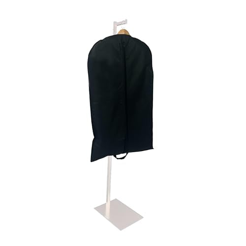 Adjustable White Clothing Display Rack - Single Arm Garment Stand for Retail & Boutique Use