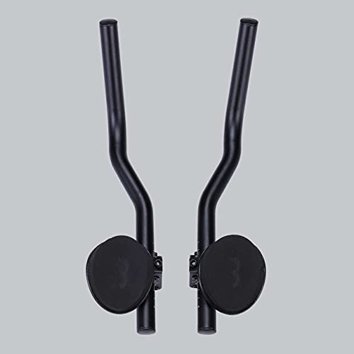 Single Aluminium Aero Bars for Road Bikes - 26/31.8 mm Handlebar Tri Bars Black