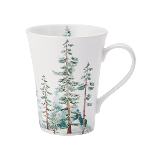 Mikasa Watercolor Forest Bone China Dinnerware Set for 4 - Chip Resistant, Dishwasher & Microwave Safe