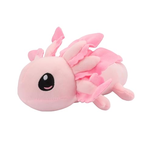 Pink Realistic Axolotl Plush Toy 17.7", Adorable Soft Salamander Stuffed Animal, Ultra-Soft Hugging Plushies Pillow, Ideal Gift for Kids, Girls, Boys, Birthday Holiday Christmas