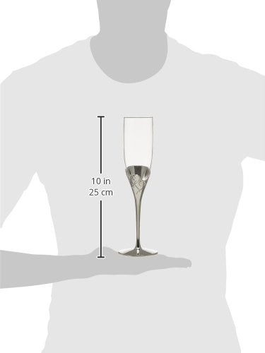 Lenox True Love Silverplate Champagne Flutes Set of 2 - Flute Pair