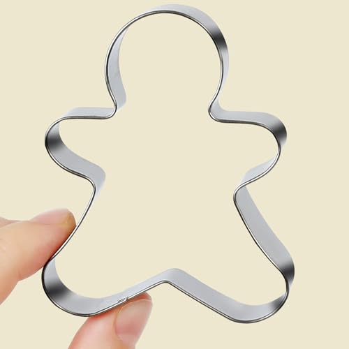 12-Piece Stainless Steel Gingerbread Cookie Cutter Set for Holiday Baking