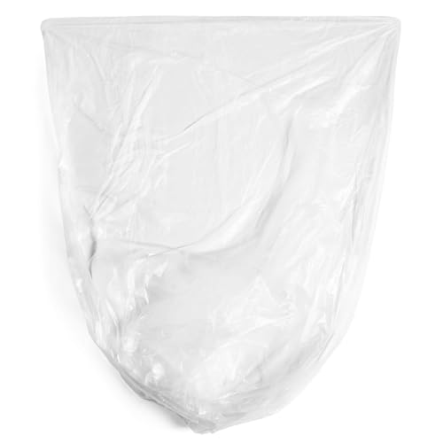 Clear 45 Gallon Trash Bags Pack of 250 - Heavy Duty Garbage Liners 39x46 - 16 Micron