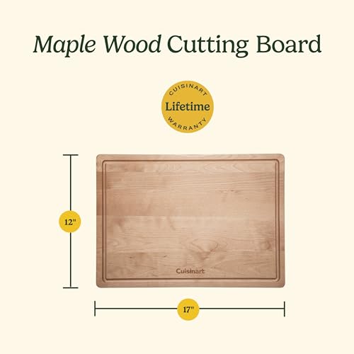 Cuisinart 17-inch Maple Wood Reversible Cutting & Serving Board CWB-17M