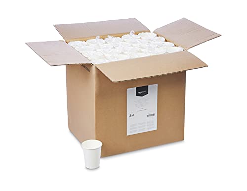 Amazon Basics 8 fl oz Disposable Paper Cups for Hot & Cold Beverages, 1000 Count