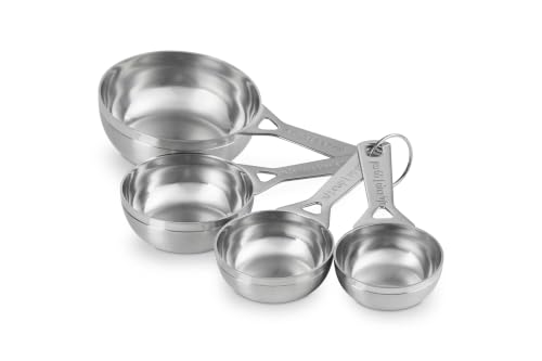 Measuring Cups Set - Stainless Steel, 4-Piece, Includes 1/4, 1/3, 1/2 & 1 Cup - Variation of This Listing