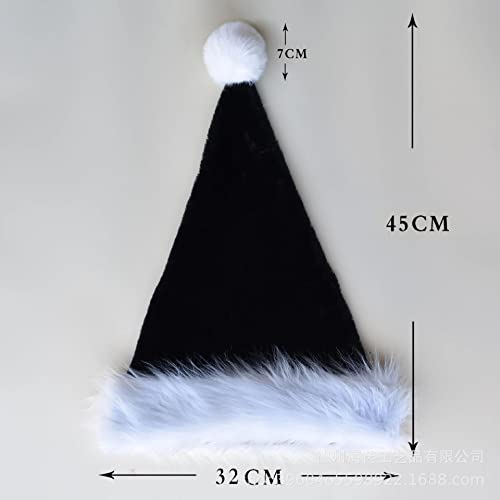 Santa Hat for Adults Velvet Thickened Christmas Hat Warm Touch Holiday Party Cap