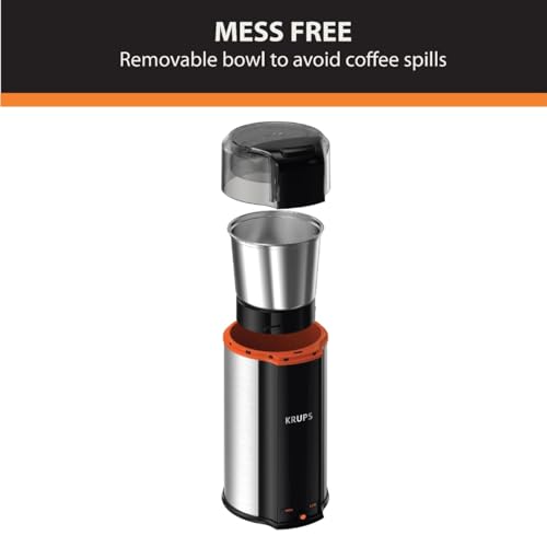 Silent Vortex Coffee Grinder - Stainless Steel & Plastic, 8x Quieter, 2 Speeds, 12-Cup Capacity