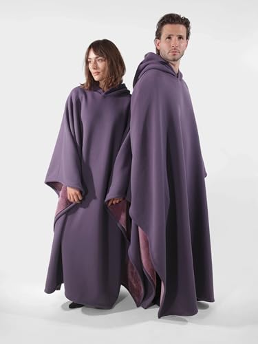 FREE THE SHEEP Eden Oversized Weighted Hoodie Cloak with Faux Fur Liner - Arcane, 5'7-5'10"