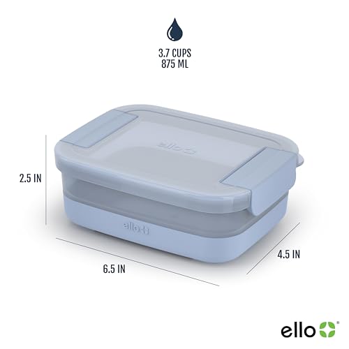 Ello 3.7 Cup Plastic Meal Prep Containers 5 Pack Elderberry Variation