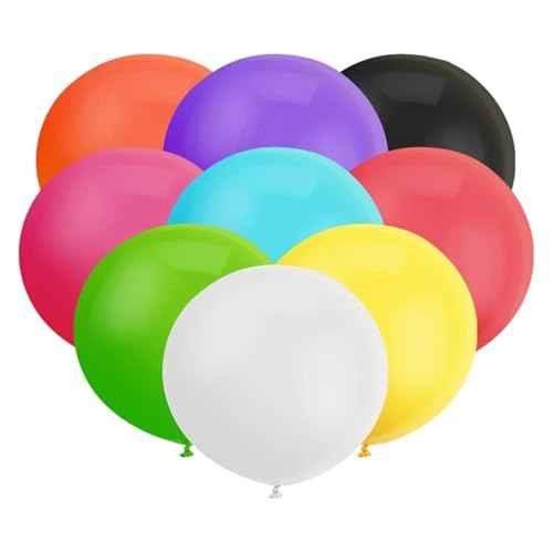 18 Inch Big Balloons Assorted Large Latex Balloons Giant Heavy Duty Balloon for Christmas Birthday Wedding Baby Shower Decorations