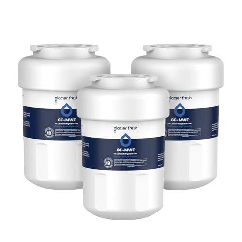 3 Pack Refrigerator Water Filter Compatible with GE MWF - White Variant