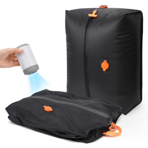 Fantictas Travel Vacuum Bags 2 Pack with Cordless Pump 24L Capacity