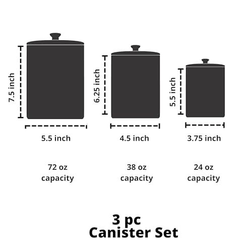 10 Strawberry Street Embossed Marquis Ceramic Kitchen Canister Set,