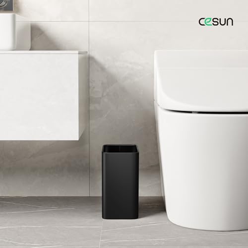 Cesun Small Bathroom Trash Can, 2.1 Gallons, Under Sink Wastebasket,