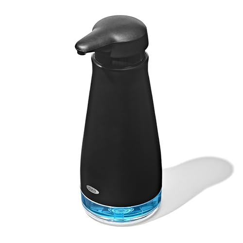 Stainless Steel Soap Dispenser - Matte Black, One-Handed Pump, Nonslip Base - Variation of THIS listing Black