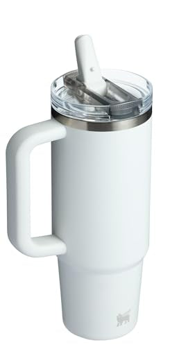 STANLEY Quencher ProTour Flip Straw Tumbler with Leakproof Lid 30 oz | Built-In Straw and Handle | Cup Holder Compatible for Travel | Insulated Stainless Steel Cup | BPA-Free | Frost