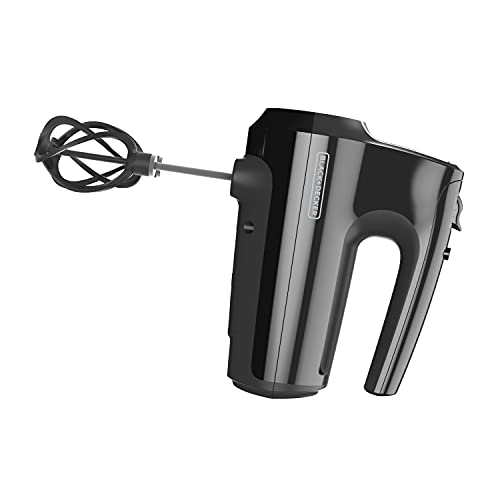 Handheld Mixer MX610B - BLACK+DECKER 5-Speed Food Mixer with Beaters, Whisk & Dough Hooks