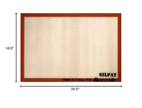 Silpat Non-Stick Silicone Commercial Size Baking Mat, 16.5-Inch by 24.5-Inch