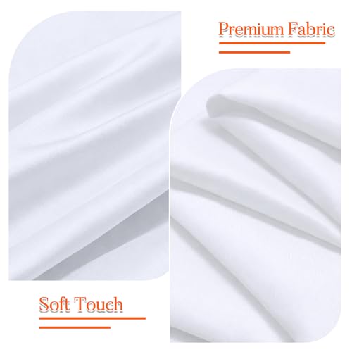 Dexbriz 10 Pack 120 Inch White Round Tablecloth for 48-96 Inch Tables, Hotel & Event Use