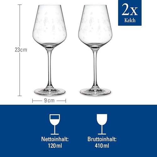 Villeroy & Boch Delight Stems White Wine Glasses, Set of 2 – 13 oz