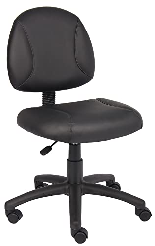 Boss Office Products Black Posture Task Chair - Adjustable, Low-Back Ergonomic Office Chair