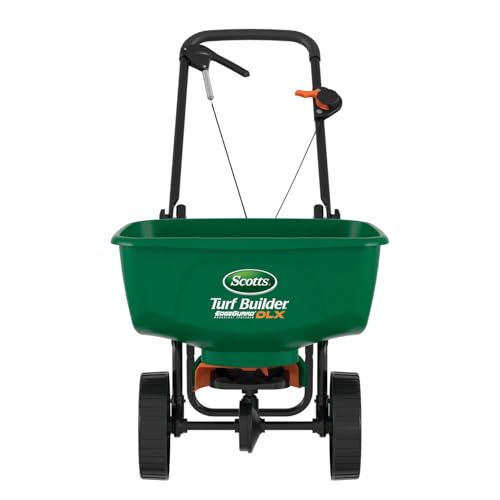 Scotts Turf Builder EdgeGuard DLX Broadcast Spreader for Lawn, Seed & Salt - Single Pack / Deluxe