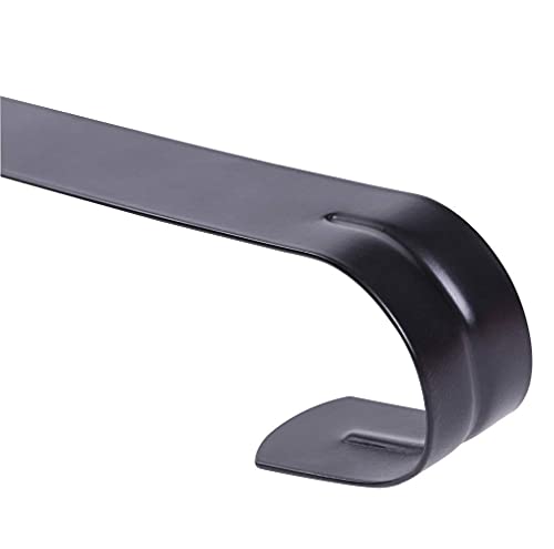 Sattiyrch Matte Black 12-Inch Ultra Slim Over-the-Door Wreath Hanger - Damage-Free Seasonal & Year-Round Decor