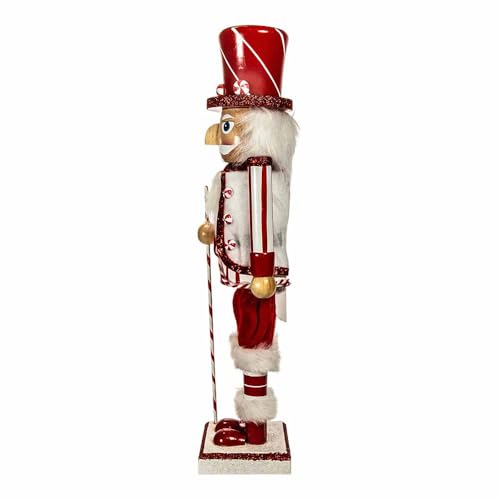 Kurt Adler Peppermint Nutcracker - 15 Inch Holiday Decorative Figurine