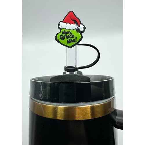 6 Pack Christmas 10mm Straw Toppers, Fits Stanley and Simple Modern Tumblers (Grinch Bundle)