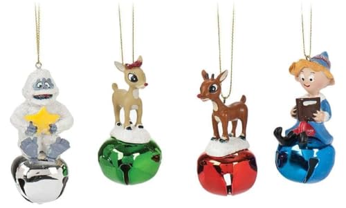 Roman 4-Pack Jingle Buddies Ornaments – Rudolph & Friends, 3.2 in Multicolor