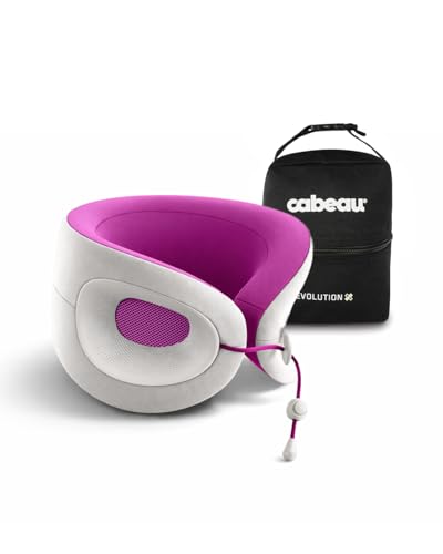 Cabeau Evolution X Deluxe Travel Neck Pillow with Adjustable Support and Carry Bag