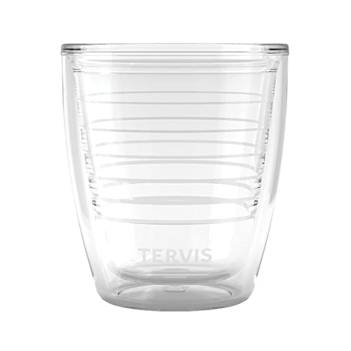 Tervis Clear & Colorful Tabletop Made in USA Double Walled Insulated Tumbler Travel Cup Keeps Drinks Cold & Hot, 24oz, Red