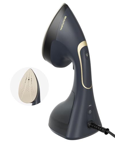 BEAUTURAL Navy Handheld Steamer & Iron 1200W 2-in-1 Clothes Steamer