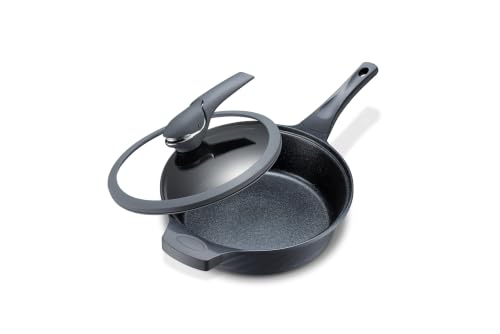 12-Inch Nonstick Deep Sauté Pan with Lid, 6 Quart Large Skillet