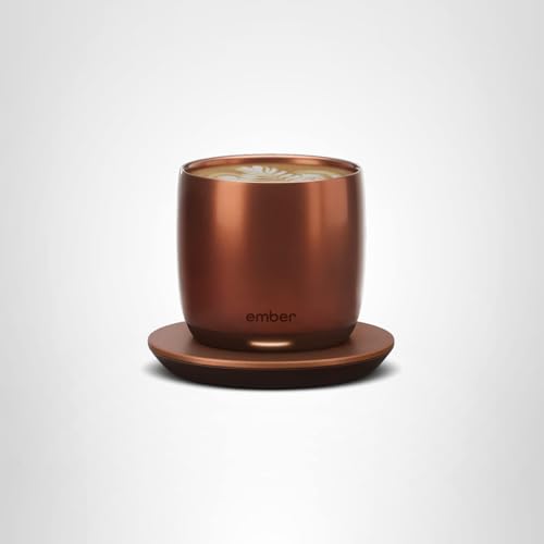 Ember Temperature Control Smart Cup, 6 oz, App-Controlled Heated Coffee Cup, Espresso Mug with 90 Min Battery Life, Copper