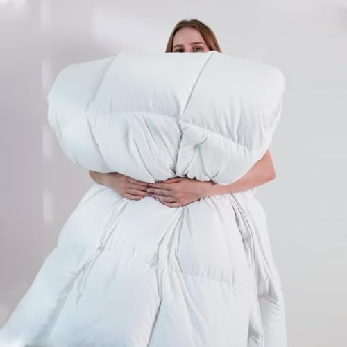 DOWNCOOL King Size White Lightweight Comforter Duvet Insert All-Season Quilt