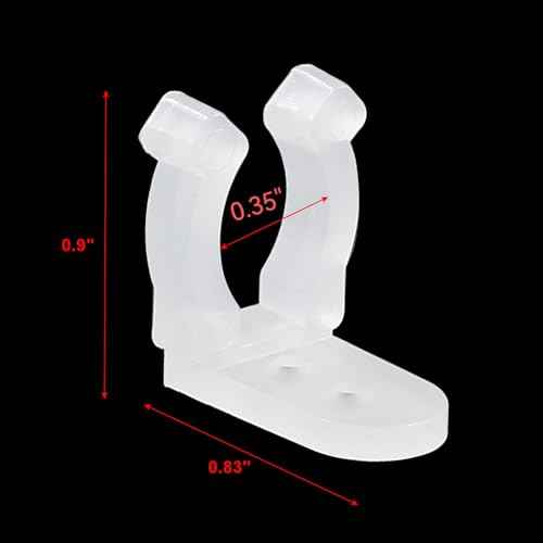 BokWin 100 pcs 3/8" LED Rope Light Clips Holder Neon Led Rope Clips for Hanging Christmas Light Outdoor Wedding LED Rope Lights(with 200 pcs Screws)