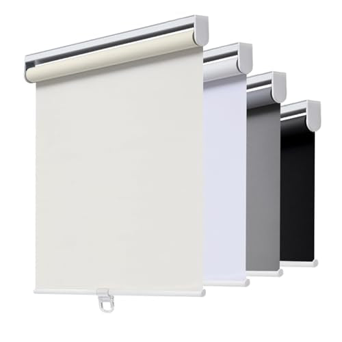 AOSKY Blackout Cordless Roller Shade for Indoor Windows 70x72 Ivory