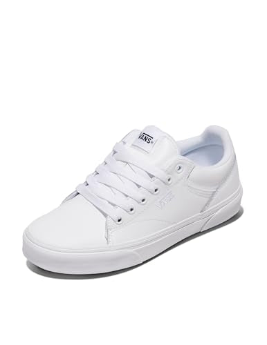 Vans Women's Seldan Low-Top Sneakers 8.5 Tumble White/White - Retro Tennis Style