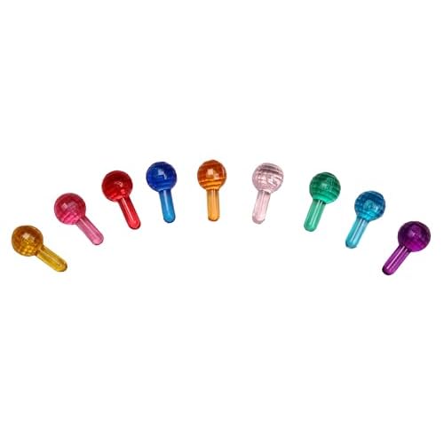 Creative Hobbies¢ç Plastic Lites for Ceramic Christmas Trees, Faceted Globe Light Ornaments, Multi Colors, 100 Piece Pack