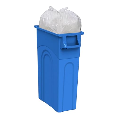 2 Pack Slim 23 Gallon Recycling Bins - Space Saving Indoor Outdoor Container