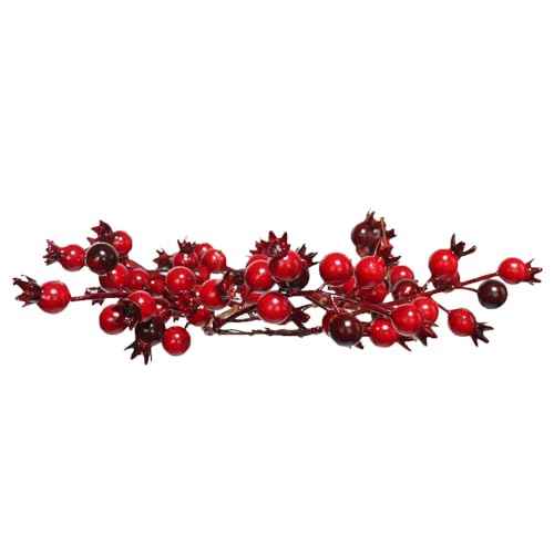 2 Pcs Christmas Burgundy Berry Candle Rings Wreaths Kitchen Cabinet Wreath Table Centerpieces Mini Rings for Pillars Window Chair Wall Decor Wreath Candle Holder (Burgundy)
