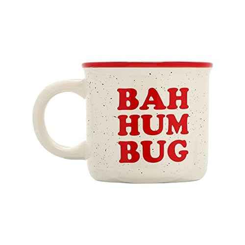 Pearhead Bah Hum Bug Christmas Camper Mug, Holiday Coffee Cup, Seasonal Home Decor, Stocking Stuffer Gift Ideas, Microwave And Dishwasher Safe, 15 oz