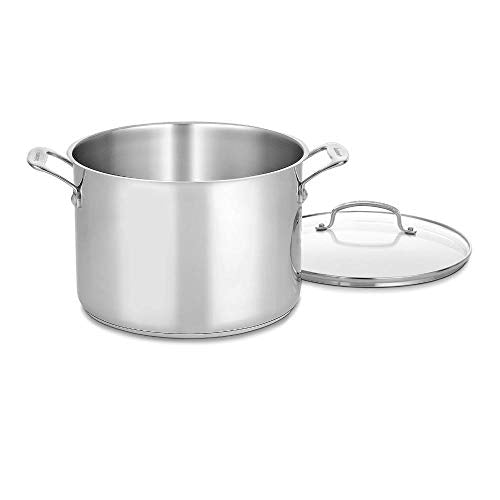Cuisinart 10-Quart Stockpot with Glass Cover - Brushed Stainless, 76610-26G